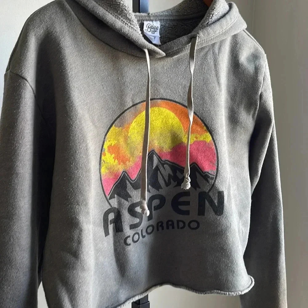 Aspen Colorado sweatshirt hoodie cropped - Picture 2 of 3